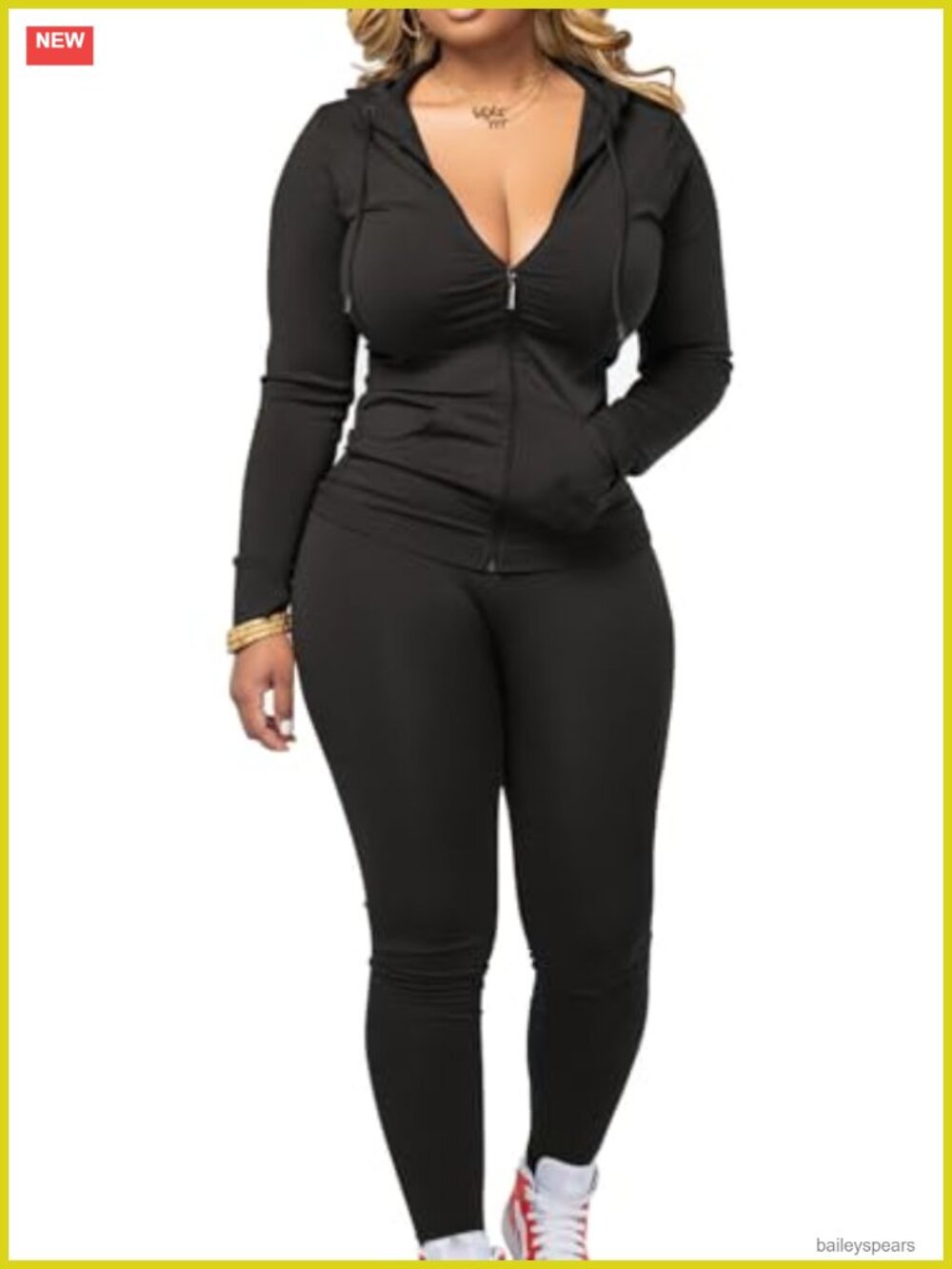 Women's Two Piece Jogger Set Zip Hoodie & Pants Sweatsuit